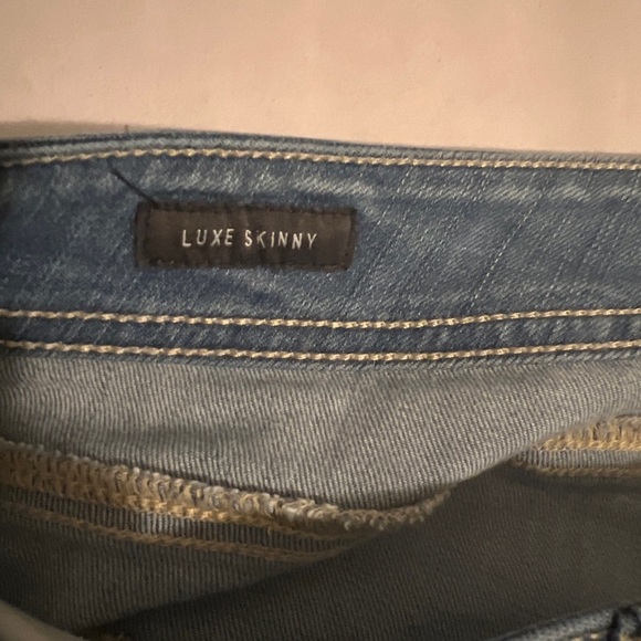 Torrid Premium Women’s Luxe Skinny Jeans Sz 22R Light Wash Torn Distressed EUC - Picture 2 of 8